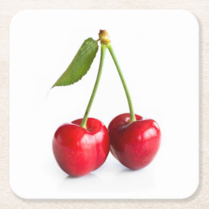 Dessous-de-verre Carré En Papier Cerise douce