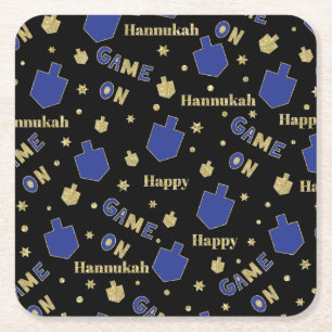 Dessous-de-verre Carré En Papier Chanukah Jeu Sur Dreidels