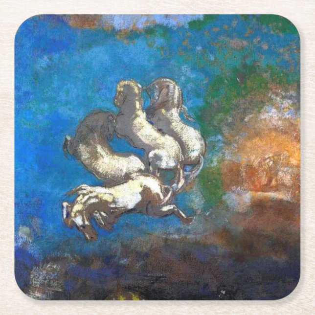 Dessous-de-verre Carré En Papier Chariot d'Apollon, Redon (Devant)
