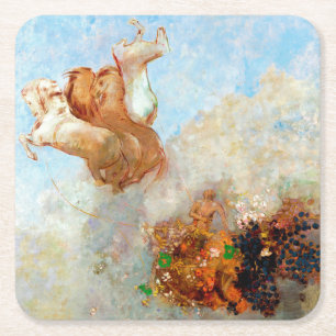 Dessous-de-verre Carré En Papier Chariot d'Apollon, Redon