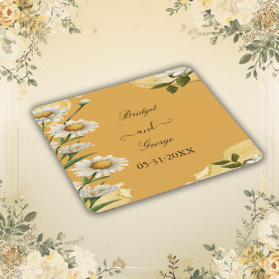 Dessous-de-verre Carré En Papier Charme Margaret Mariage floral Retro