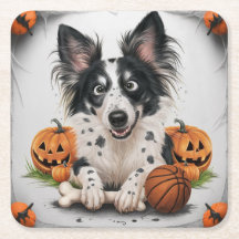 Charming Spott Dog : Halloween Whimsy avec panier