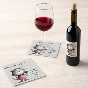 Dessous-de-verre Carré En Papier Chat Adorable avec Dessous de Verre à Vin