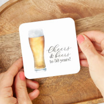 Cheers et bières Décontracté 50e anniversaire