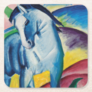 Dessous-de-verre Carré En Papier Cheval bleu I par Franz Marc