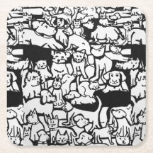 Chiens et chats" Dessous de verre