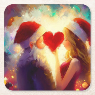 Dessous-de-verre Carré En Papier Christmas Love 1