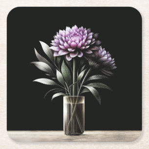 Dessous-de-verre Carré En Papier Chrysanthème