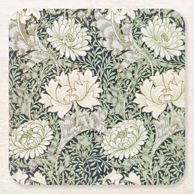Dessous-de-verre Carré En Papier Chrysanthemum, William Morris (Devant)