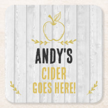 Cider Drinker Weathered Wood Effect Beer Mat