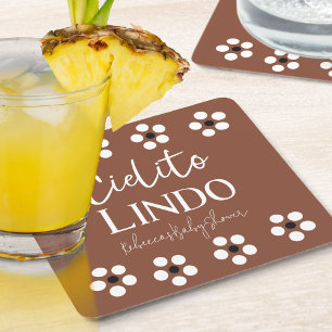 Dessous-de-verre Carré En Papier Cielito Lindo Talavera Baby shower mexicain Fiesta