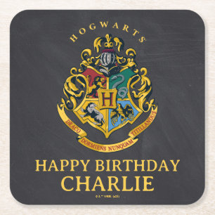 Dessous-de-verre Carré En Papier Cimier de Poudlard Harry Potter Anniversaire