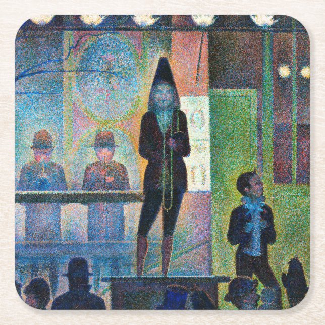 Dessous-de-verre Carré En Papier Cirque Sideshow, Seurat (Devant)