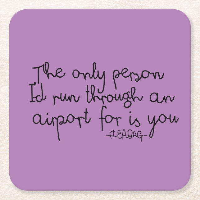 Dessous-de-verre Carré En Papier Citation de Fleabag (Devant)