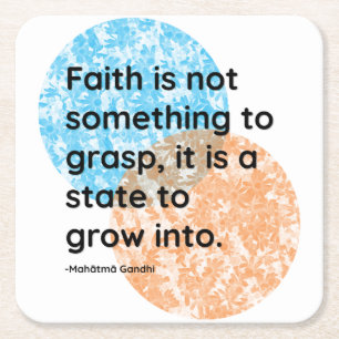 Dessous-de-verre Carré En Papier Citations de foi Mahatma Gandhi