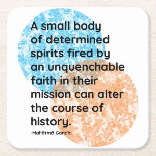 Dessous-de-verre Carré En Papier Citations de l'histoire du Mahatma Gandhi