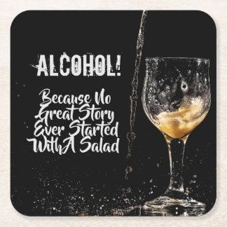 Dessous-de-verre Carré En Papier Citations potables profondes de dessous de verre