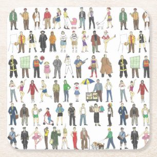 Dessous-de-verre Carré En Papier Citoyens de New York