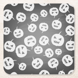 Dessous-de-verre Carré En Papier Citrouilles d'Halloween