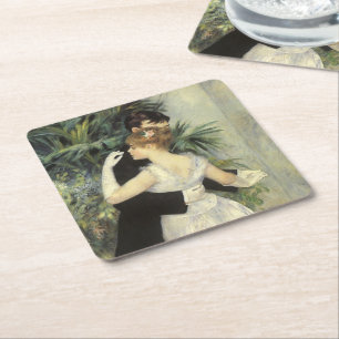 Dessous-de-verre Carré En Papier City Dance de Pierre Renoir, Vintage Fine Art