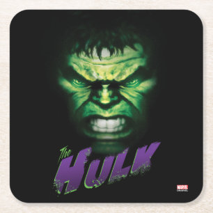 Dessous-de-verre Carré En Papier Classiques Avengers Graphique gras de Hulk