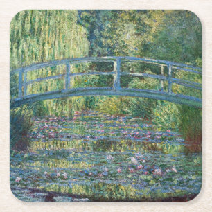 Dessous-de-verre Carré En Papier Claude Monet - Eau Lily étang, Harmonie verte