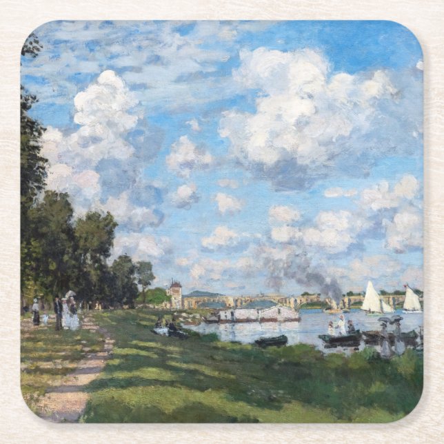Dessous-de-verre Carré En Papier Claude Monet - Le Bassin d'Argenteuil (Devant)