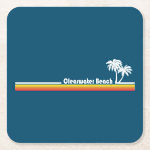 Dessous-de-verre Carré En Papier Clearwater Beach Floride