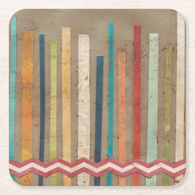 Dessous-de-verre Carré En Papier Clôtures en papier II (Devant)