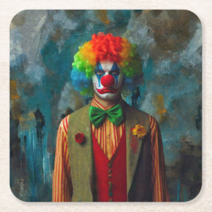 Dessous-de-verre Carré En Papier Clown 2