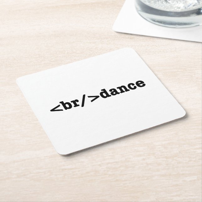 Dessous-de-verre Carré En Papier code HTML de rupture (Incliné)