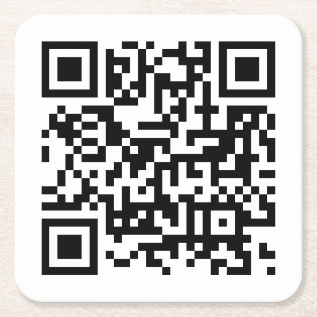 Dessous-de-verre Carré En Papier Code QR professionnel personnalisé Modèle moderne  (Devant)