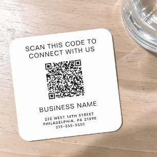 Dessous-de-verre Carré En Papier Code QR promotionnel