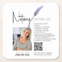 Code QR violet et blanc Notaire Promotionnel