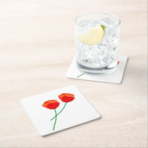 Coeur des fleurs de pavot rouge