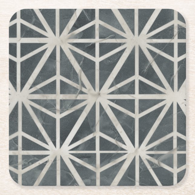 Dessous-de-verre Carré En Papier Collection de carreaux neutres (Devant)