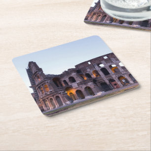 Dessous-de-verre Carré En Papier Colosseum - Rome - l'Italie