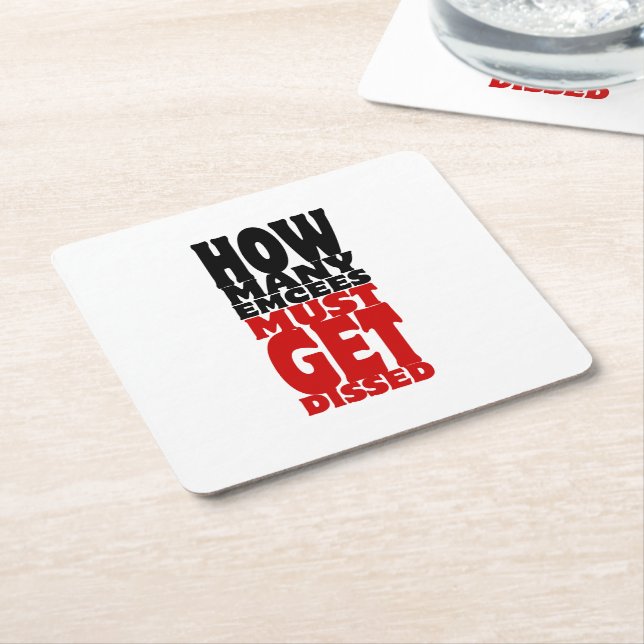 Dessous-de-verre Carré En Papier Combien D'Écés Doivent Être Dissous (Incliné)