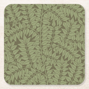Dessous-de-verre Carré En Papier Conception classique Art Nouveau de branche de Wil