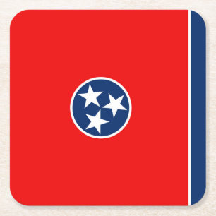 Dessous-de-verre Carré En Papier Conception de drapeau d'état du Tennessee