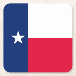 Dessous-de-verre Carré En Papier Conception de drapeau d'état du Texas