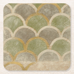 Dessous-de-verre Carré En Papier Conception en pierre de tuile de Chariklia Zarris
