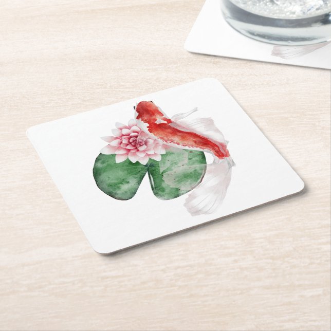 Dessous-de-verre Carré En Papier Conception Okinawa Series 29 (Incliné)
