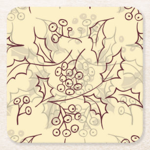 Dessous-de-verre Carré En Papier Conception transparente des baies Holly