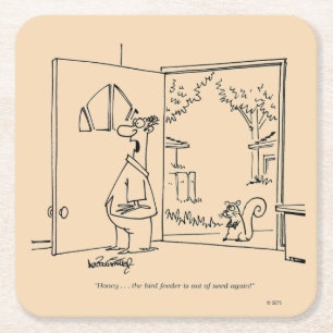 Dessous-de-verre Carré En Papier Conducteur vide 2 d'oiseau