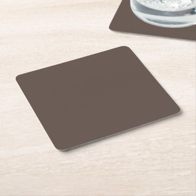 Dessous-de-verre Carré En Papier Contre un mur Brown élégant (Incliné)