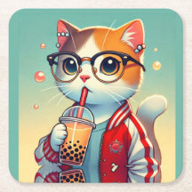 Cool Chat en train de boire du boba