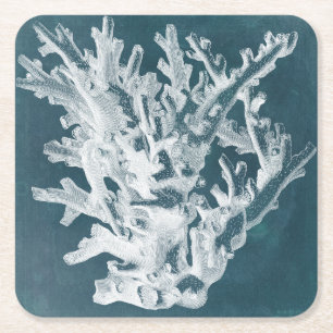 Dessous-de-verre Carré En Papier Corail azuré I
