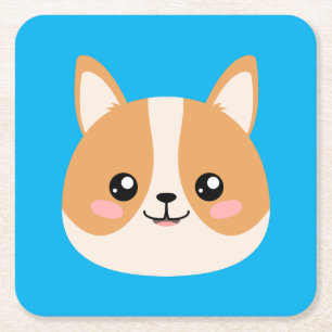 Dessous-de-verre Carré En Papier Corgi