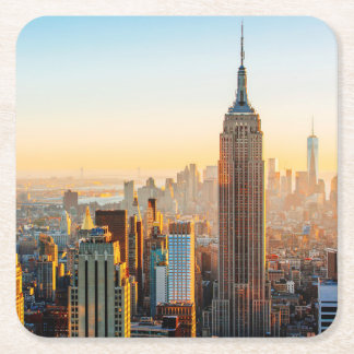 Dessous-de-verre Carré En Papier Coucher de soleil sur New York